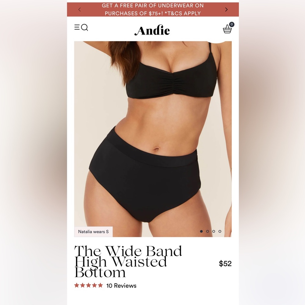 Andie swim new with tags high waisted swim bottom